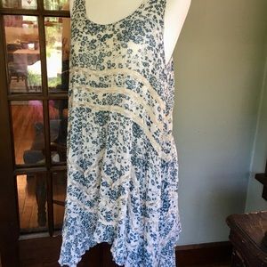 Free People Swingy Sleeveless Lace Inset Tunic